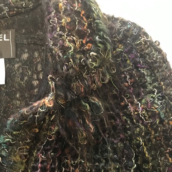 Authentic CHANEL 🦄 Runway Multicolor Mohair Fringe Tweed Blazer Jacket 38/4 - Picture 7 of 12